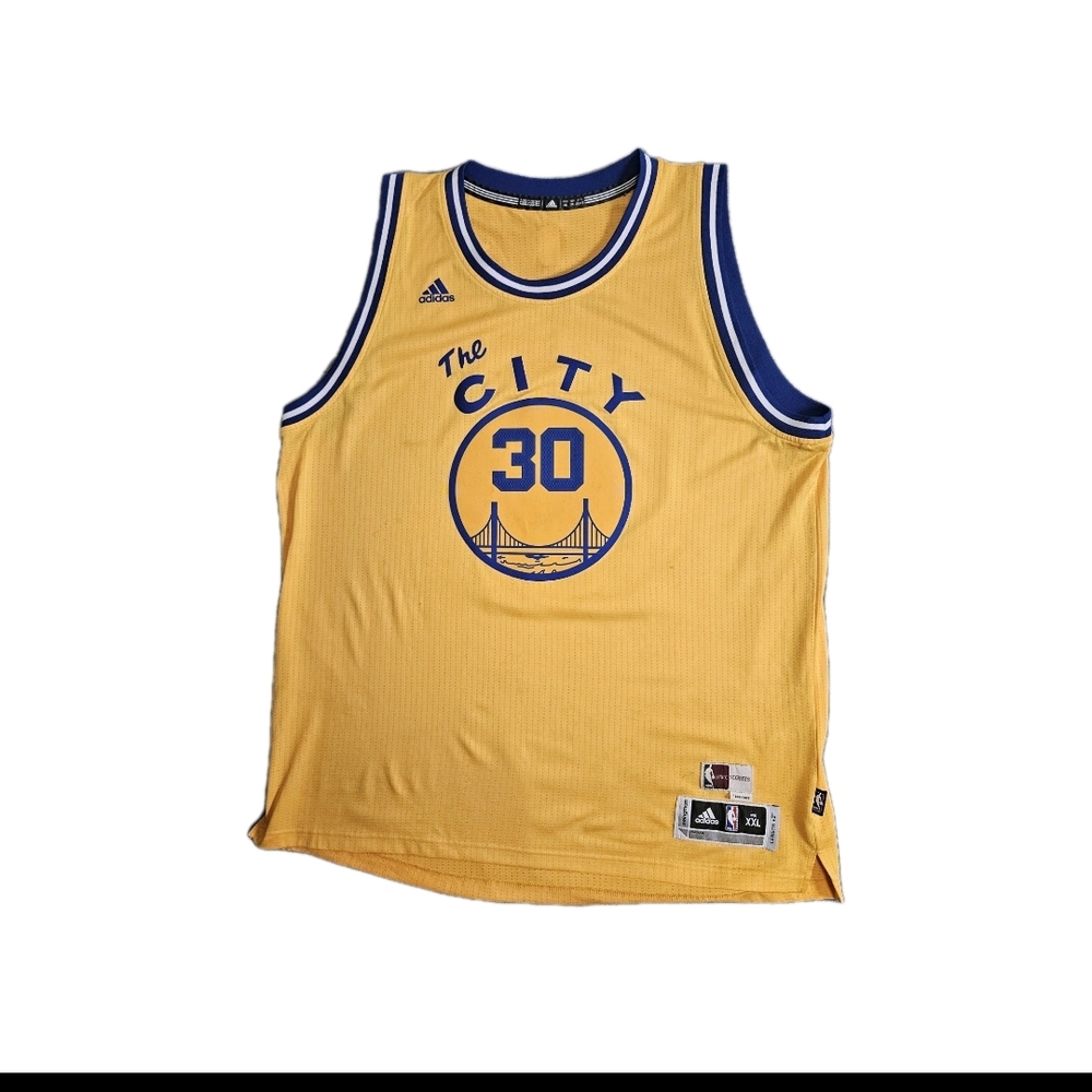Adidas Stephen Curry Golden State Warriors HWC The City Throwback Jersey Sz. 2XL